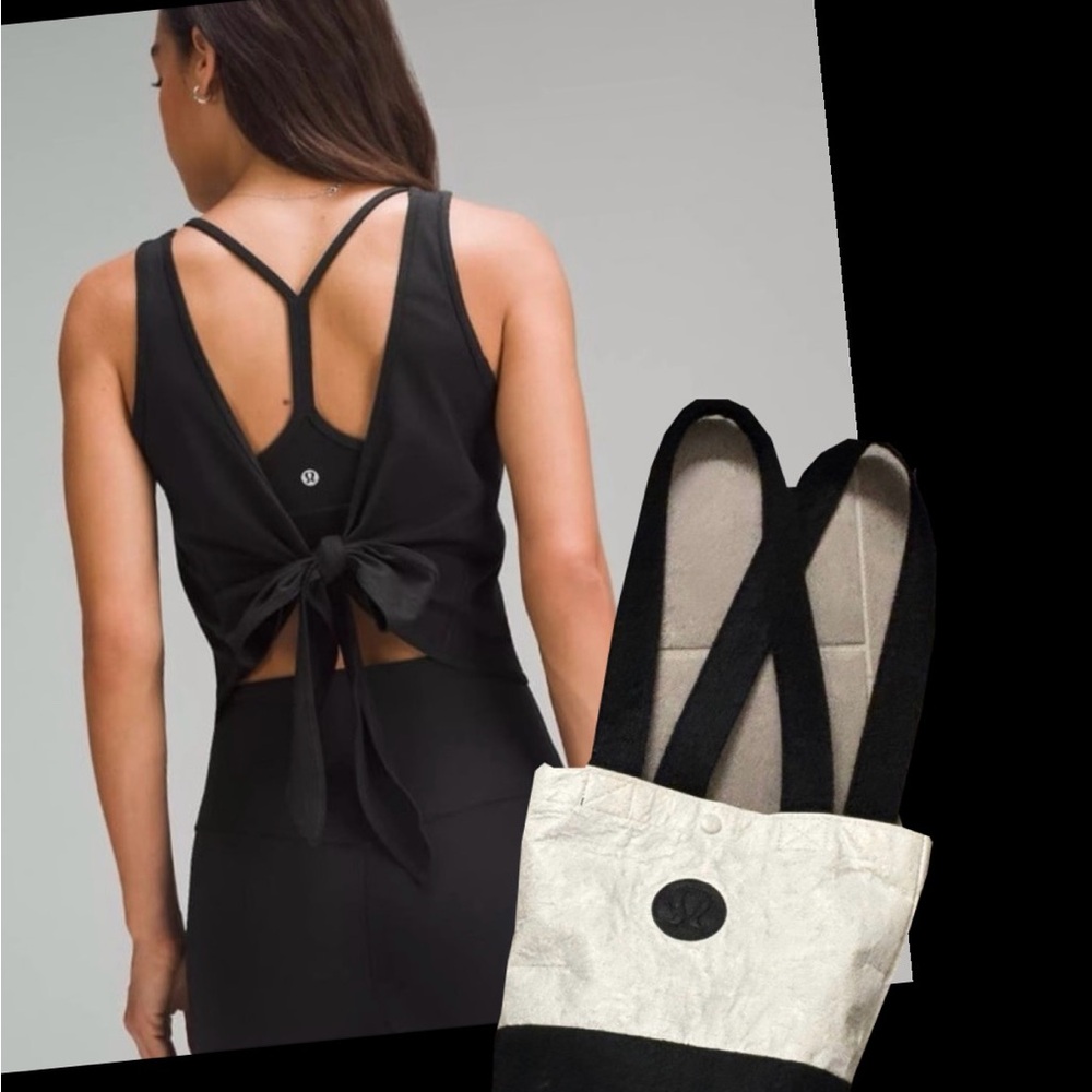 Lululemon Black Sleeveless Reversible Wrap Top